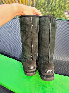UGG Classic Tall Suede Boots in Black 7